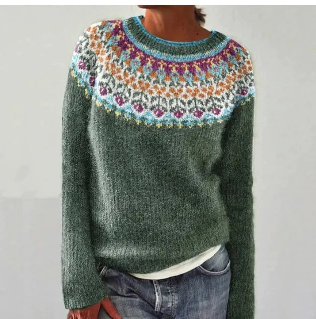 Retro Colorful Sweater Pullover