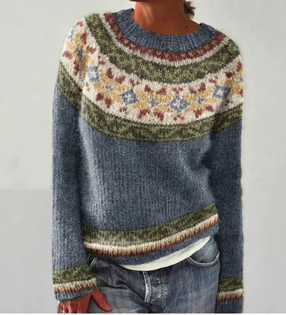 Retro Colorful Sweater Pullover