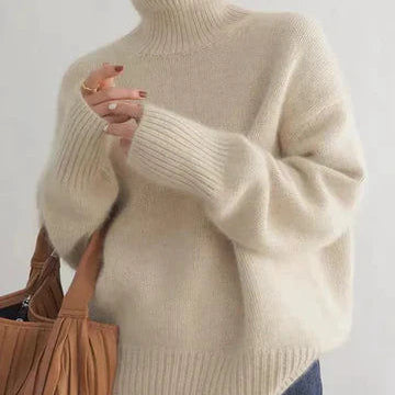 Luxurious Cashmere Roll Neck Sweater for Women