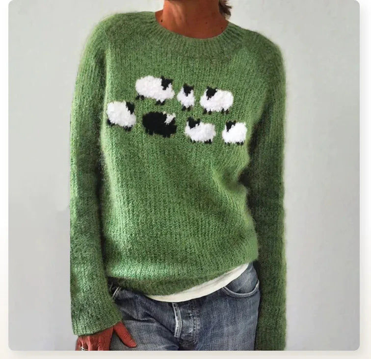 Retro Colorful Sweater Pullover