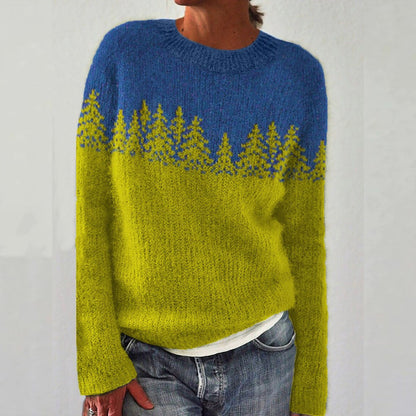 Retro Colorful Pullover Sweater