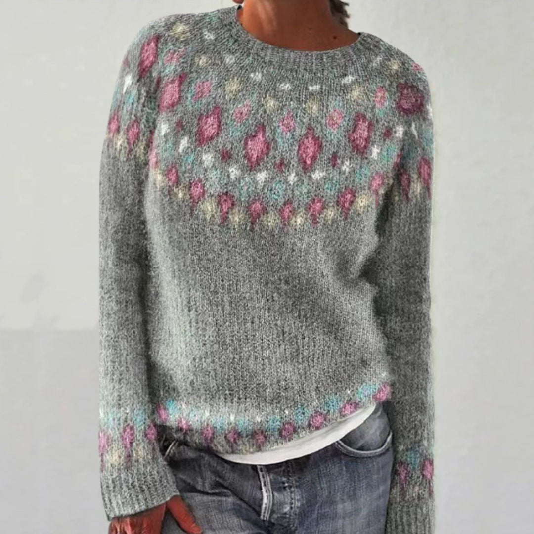 Retro Colorful Pullover Sweater