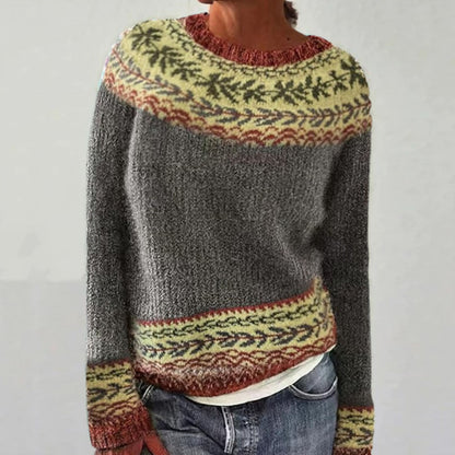 Retro Colorful Pullover Sweater