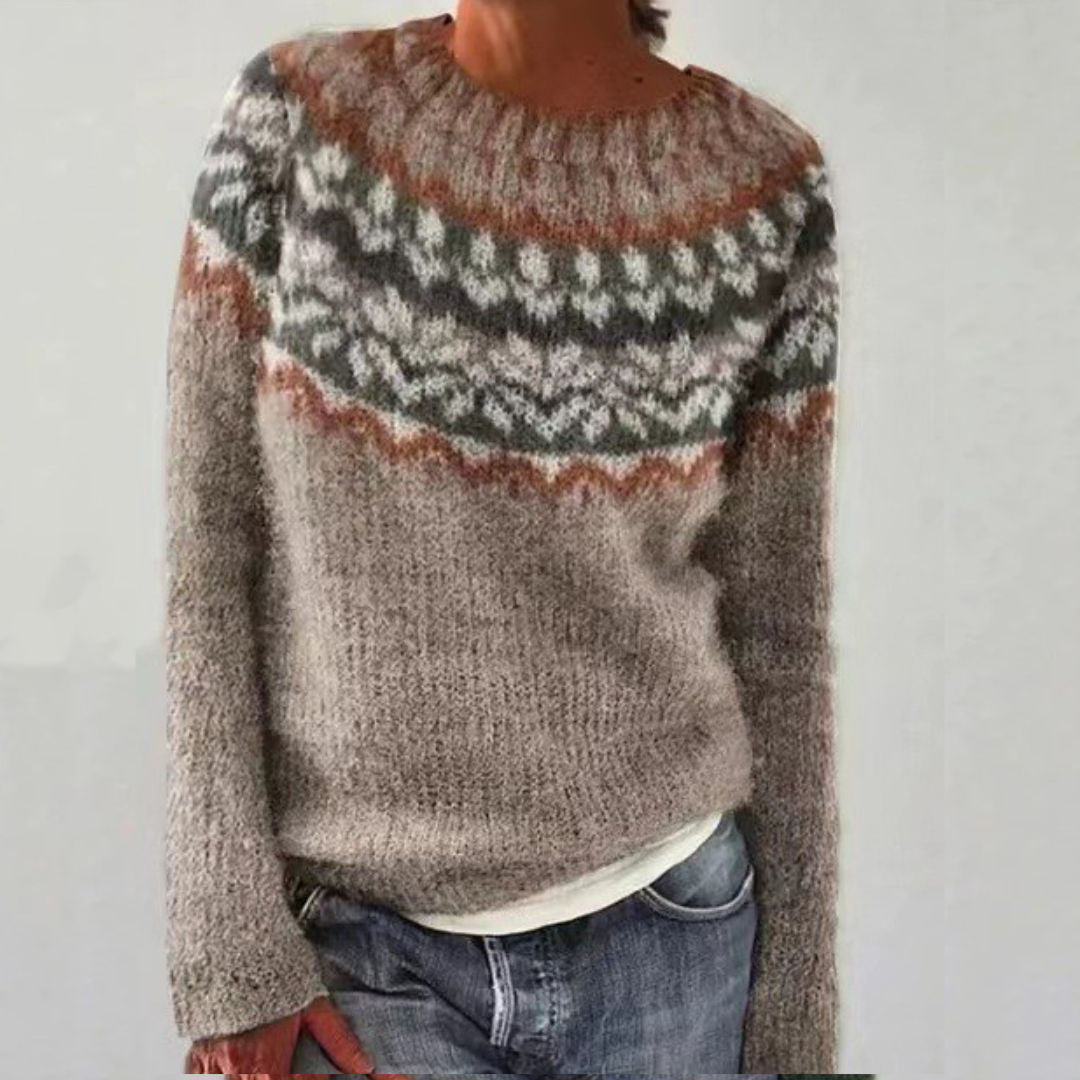 Retro Colorful Pullover Sweater