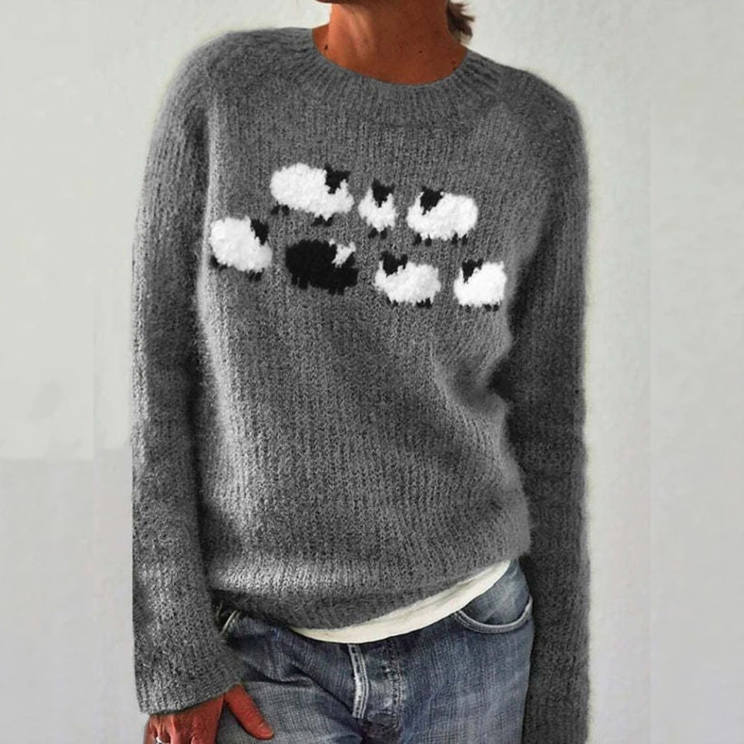 Retro Colorful Pullover Sweater