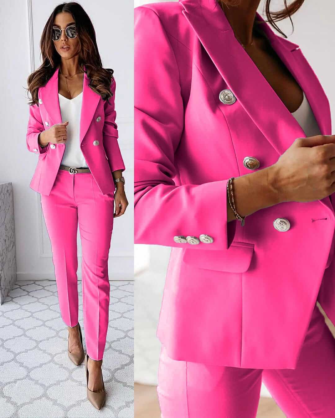 Elegant Women's Suit with Jacket and Trousers for Stylish Occasions