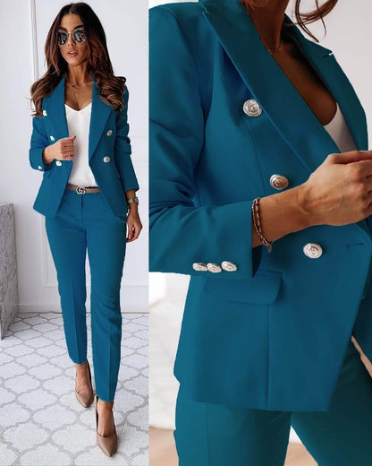 Elegant Women's Suit with Jacket and Trousers for Stylish Occasions