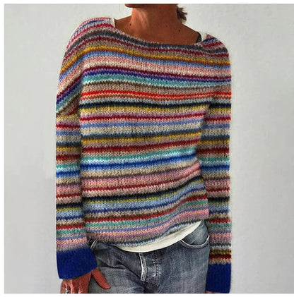 Retro Colorful Sweater Pullover