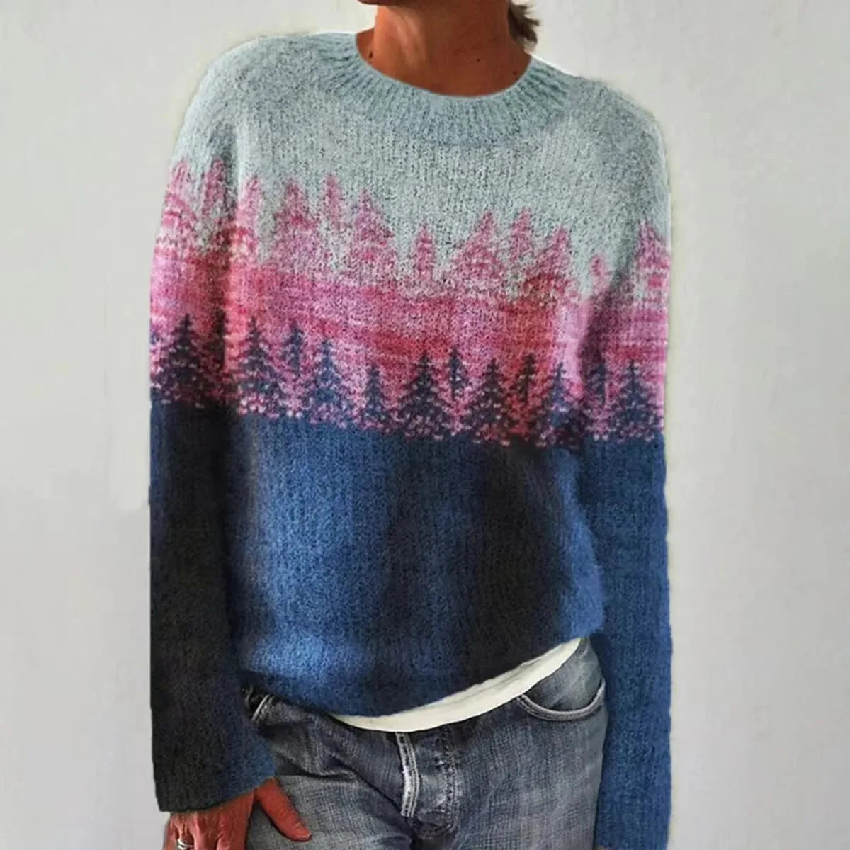 Retro Colorful Sweater Pullover